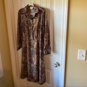 Appleseed vintage dress  elastic waist with belt loop rustic work good pre owned